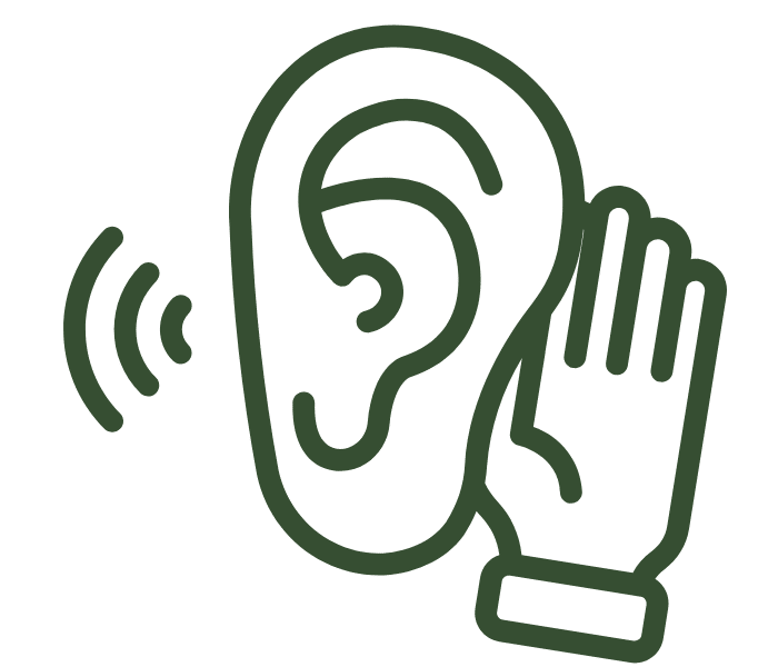 oreille sur fond transparent