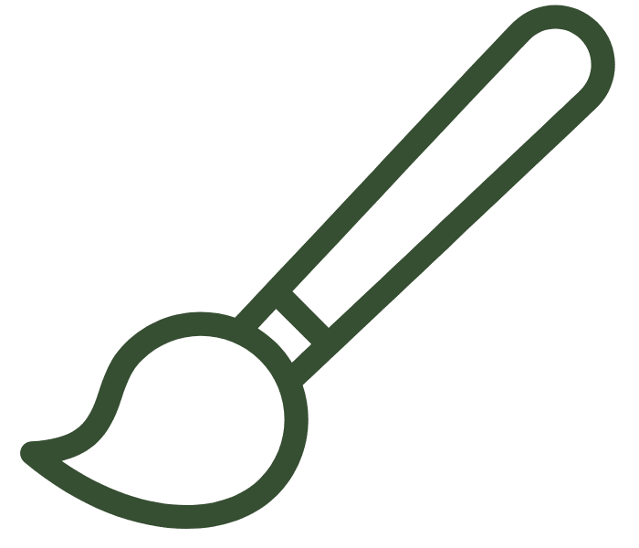 pinceau sur fond transparent