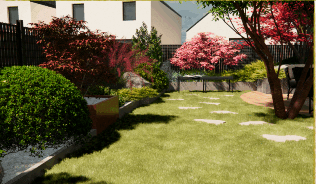 Plan de jardin réalisé pour un jardin de 500 m²