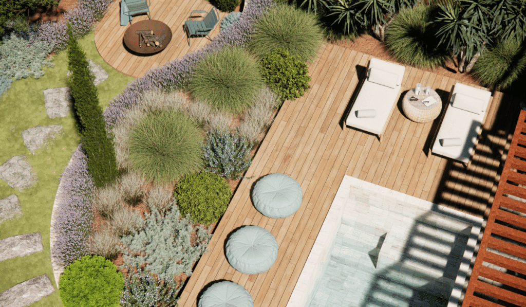 Plan de jardin 3D – conception paysagère professionnelle