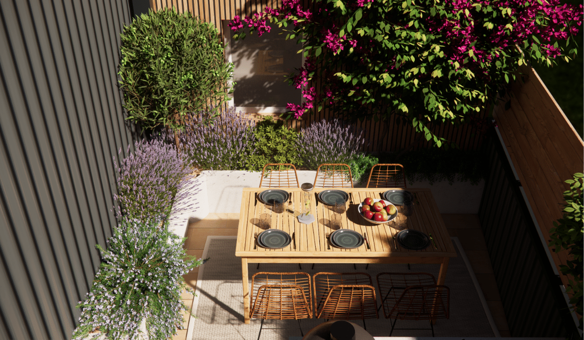 Table de jardin sur balcon 3D à Sainte Jammes sur Sarthe (2)