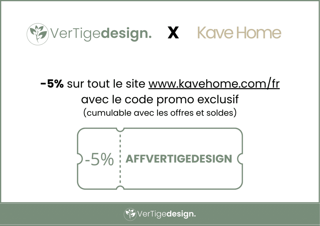 Code promo Kave Home valable sur les promotions en cours et les soldes