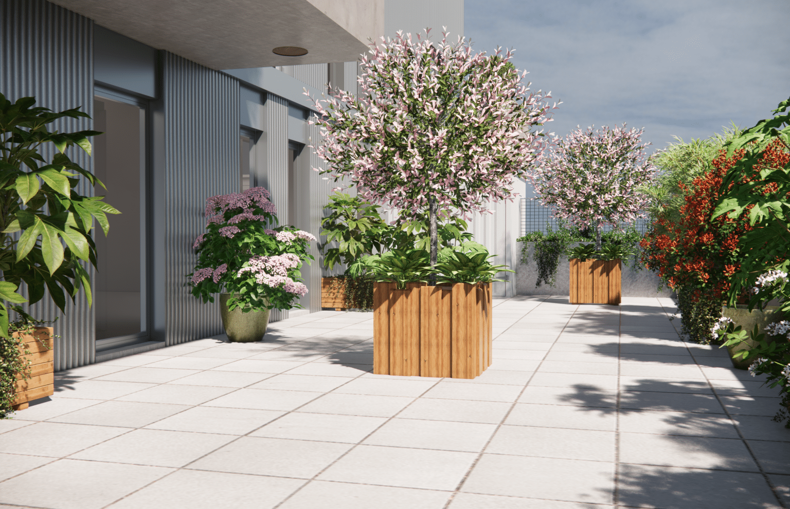 Aménagement d'une terrasse en limitant le vis à vis