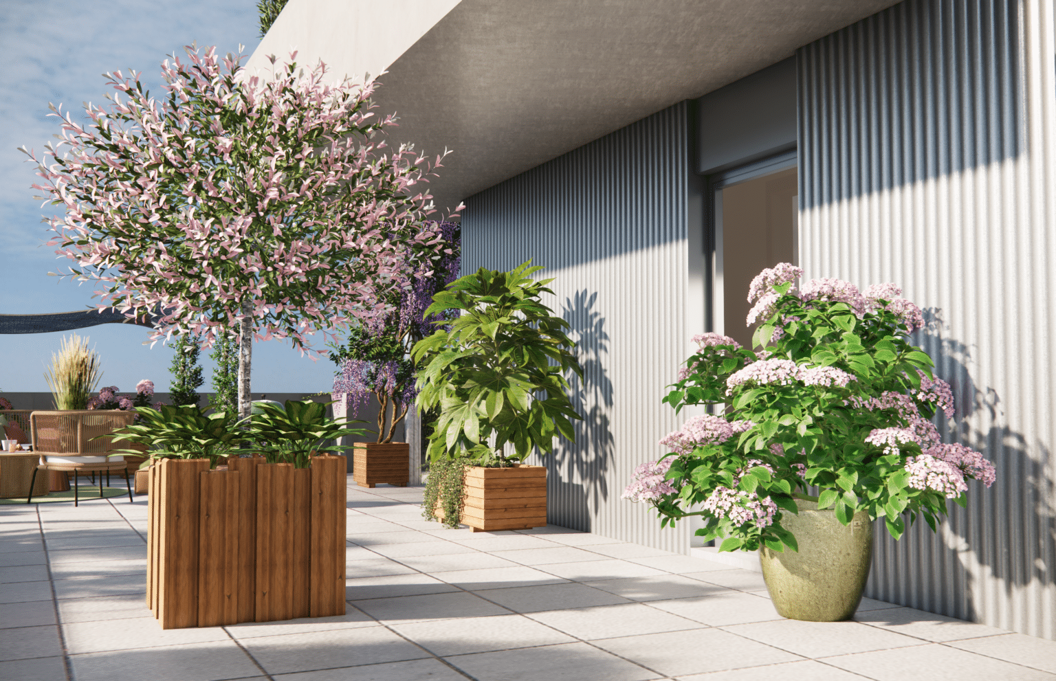 Conception de plan 3D d'une terrasse à Chambéry